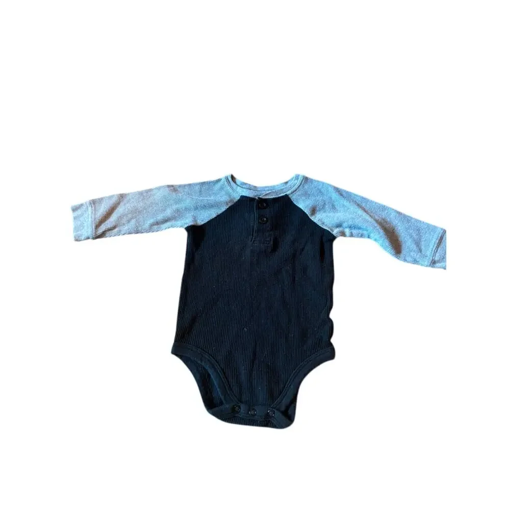 Garanimals Black & Gray Waffleknit One Peice Size 12 M